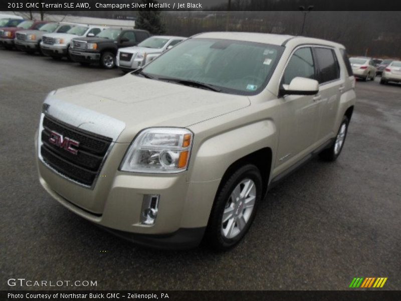 Champagne Silver Metallic / Jet Black 2013 GMC Terrain SLE AWD