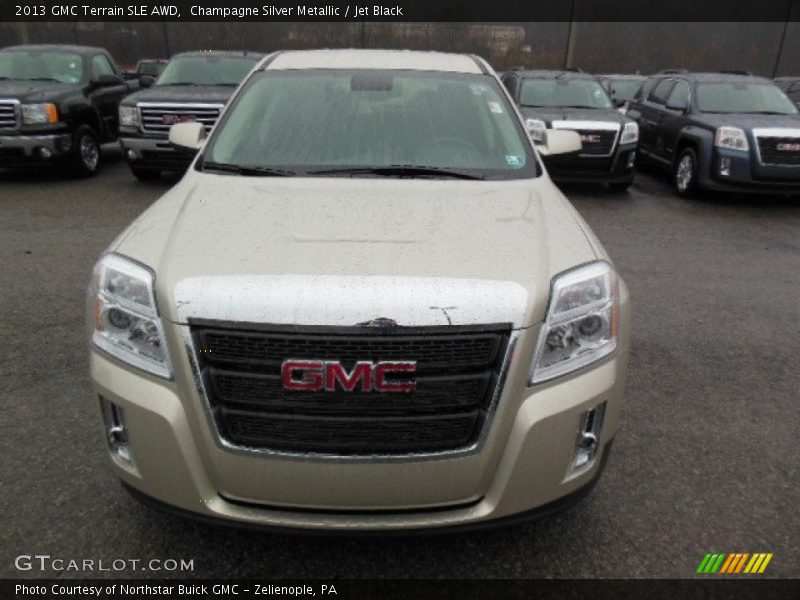 Champagne Silver Metallic / Jet Black 2013 GMC Terrain SLE AWD
