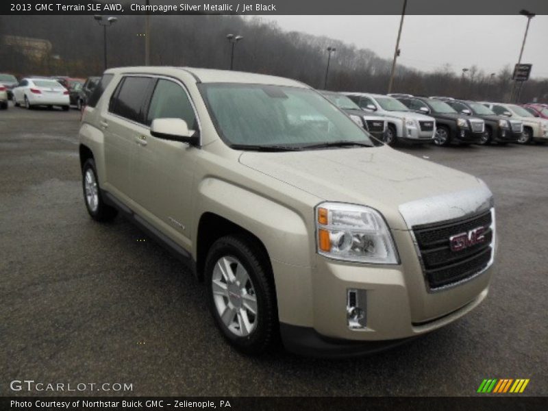 Champagne Silver Metallic / Jet Black 2013 GMC Terrain SLE AWD