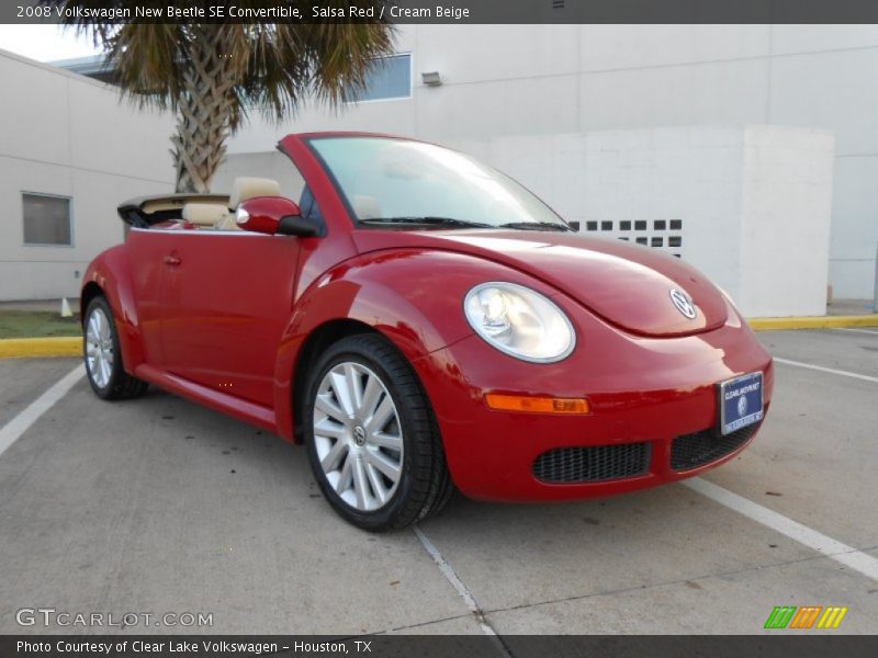 Salsa Red / Cream Beige 2008 Volkswagen New Beetle SE Convertible