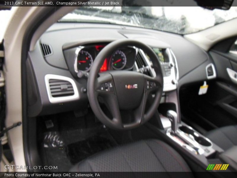 Champagne Silver Metallic / Jet Black 2013 GMC Terrain SLE AWD
