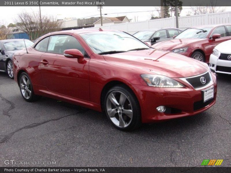 Matador Red Mica / Black 2011 Lexus IS 350C Convertible