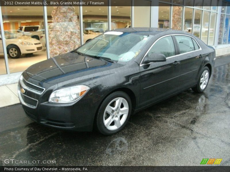 Black Granite Metallic / Titanium 2012 Chevrolet Malibu LS