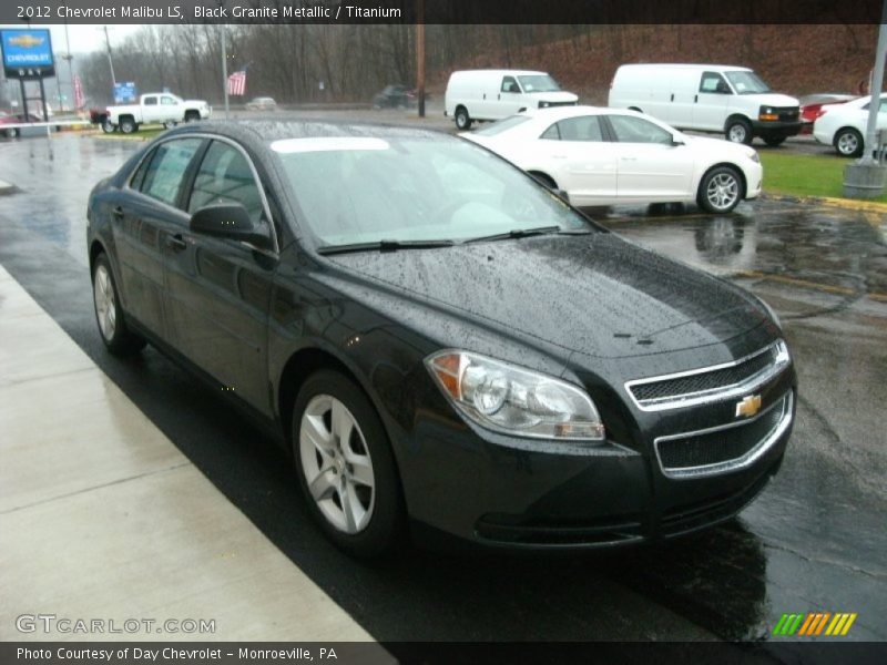 Black Granite Metallic / Titanium 2012 Chevrolet Malibu LS