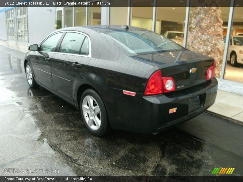 Black Granite Metallic / Titanium 2012 Chevrolet Malibu LS