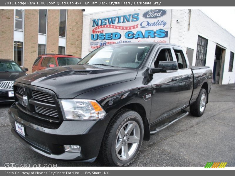 Brilliant Black Crystal Pearl / Dark Slate Gray 2011 Dodge Ram 1500 Sport Quad Cab 4x4