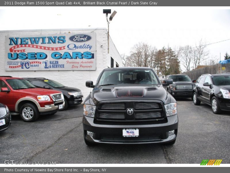 Brilliant Black Crystal Pearl / Dark Slate Gray 2011 Dodge Ram 1500 Sport Quad Cab 4x4