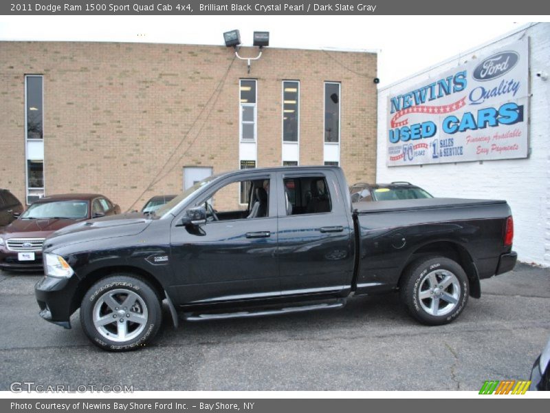 Brilliant Black Crystal Pearl / Dark Slate Gray 2011 Dodge Ram 1500 Sport Quad Cab 4x4