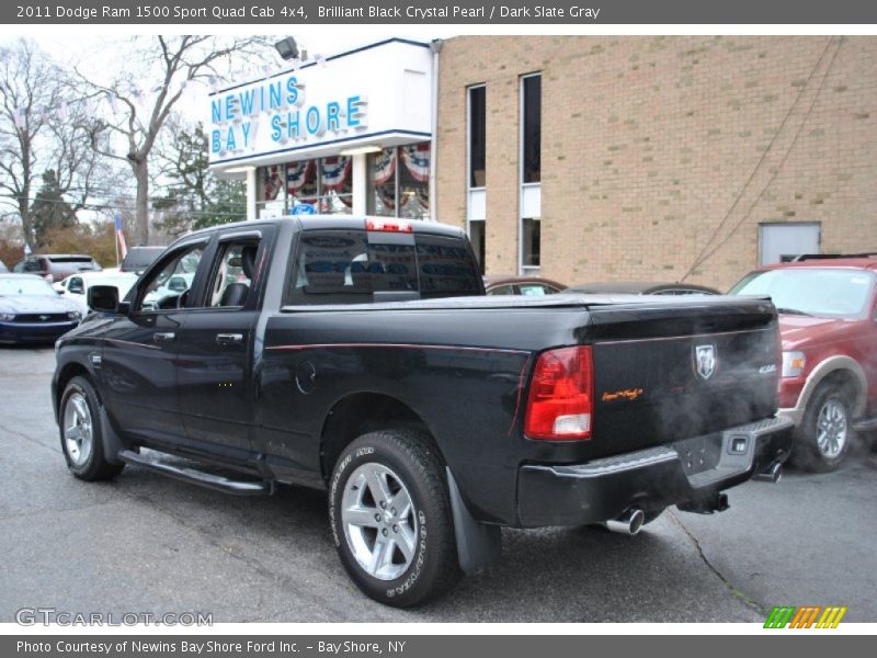 Brilliant Black Crystal Pearl / Dark Slate Gray 2011 Dodge Ram 1500 Sport Quad Cab 4x4