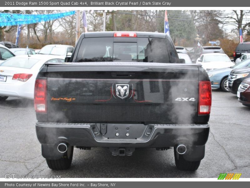 Brilliant Black Crystal Pearl / Dark Slate Gray 2011 Dodge Ram 1500 Sport Quad Cab 4x4