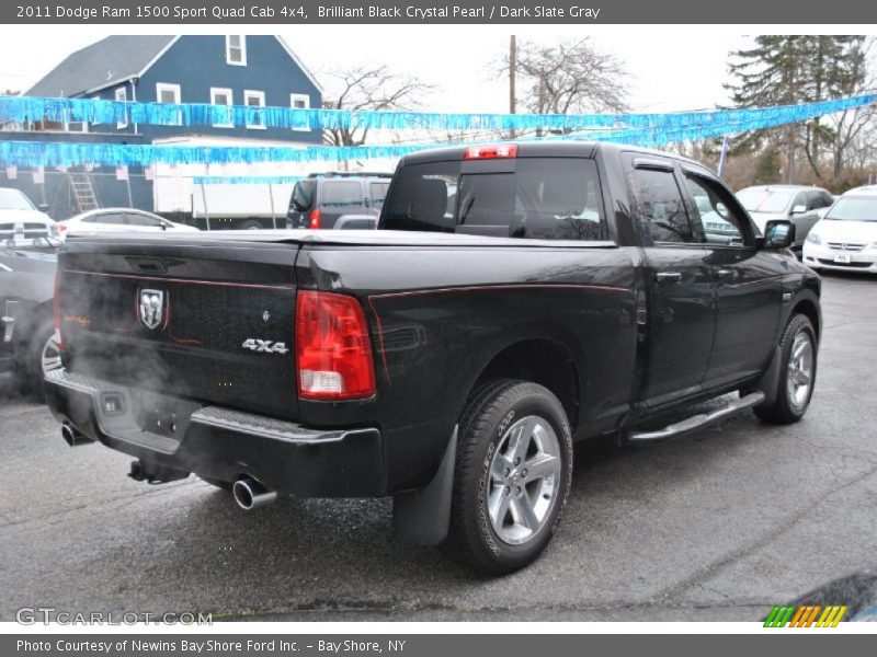 Brilliant Black Crystal Pearl / Dark Slate Gray 2011 Dodge Ram 1500 Sport Quad Cab 4x4