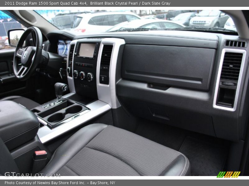 Brilliant Black Crystal Pearl / Dark Slate Gray 2011 Dodge Ram 1500 Sport Quad Cab 4x4