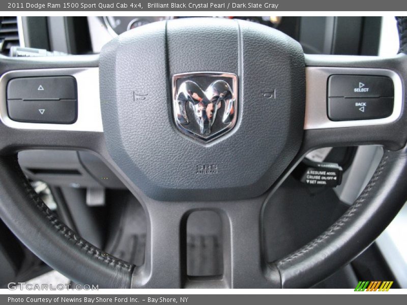 Brilliant Black Crystal Pearl / Dark Slate Gray 2011 Dodge Ram 1500 Sport Quad Cab 4x4