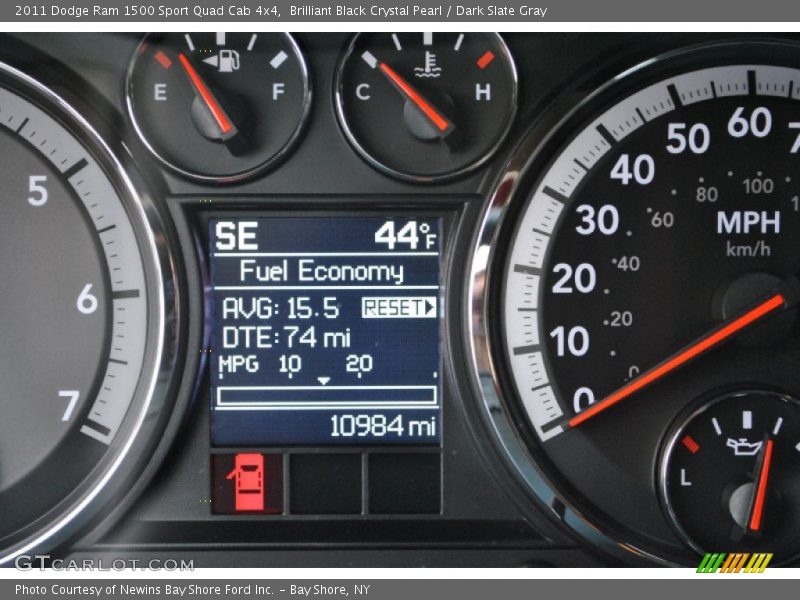 Brilliant Black Crystal Pearl / Dark Slate Gray 2011 Dodge Ram 1500 Sport Quad Cab 4x4