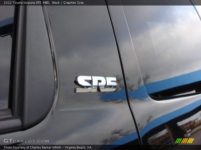 Black / Graphite Gray 2012 Toyota Sequoia SR5 4WD