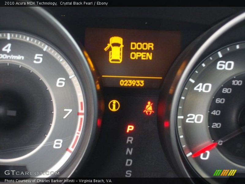 Crystal Black Pearl / Ebony 2010 Acura MDX Technology
