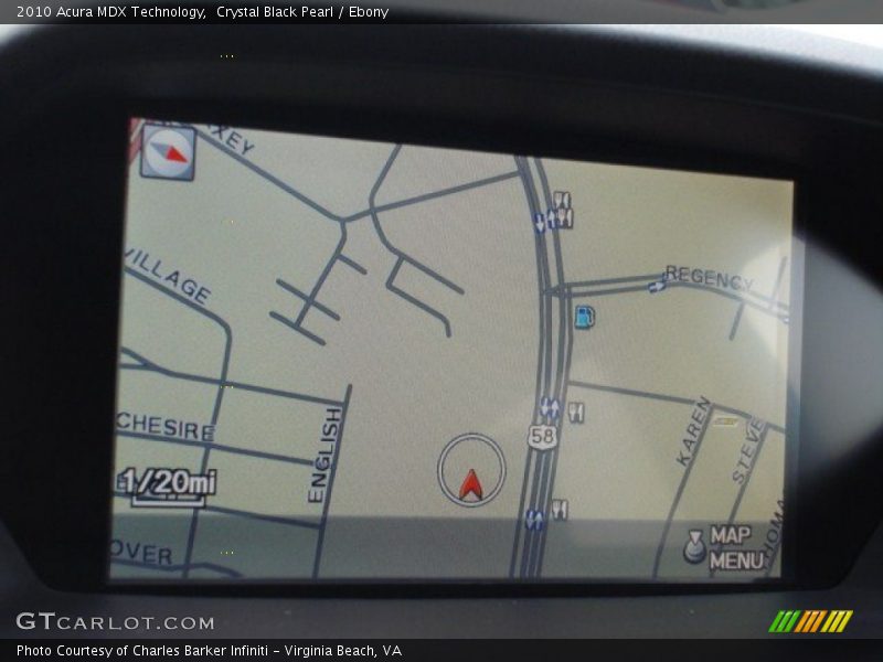 Crystal Black Pearl / Ebony 2010 Acura MDX Technology