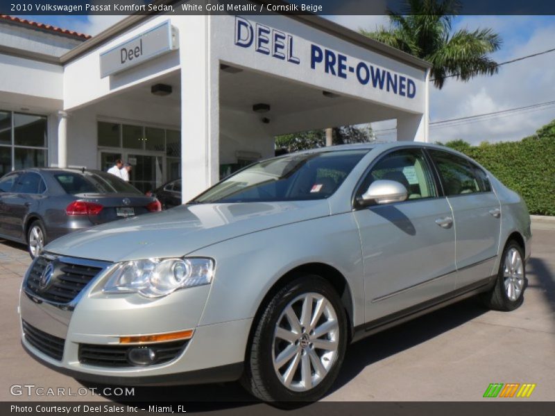White Gold Metallic / Cornsilk Beige 2010 Volkswagen Passat Komfort Sedan