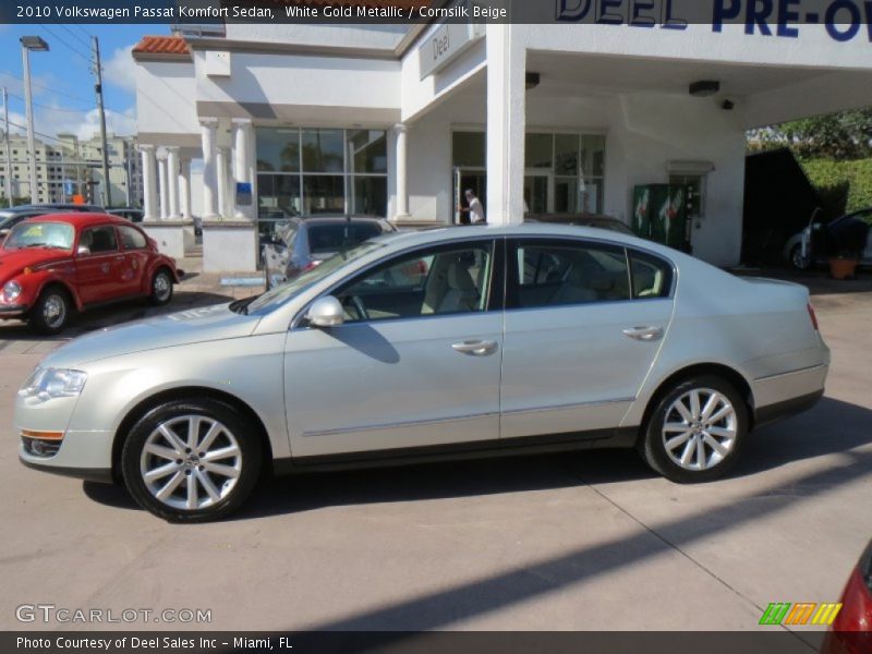 White Gold Metallic / Cornsilk Beige 2010 Volkswagen Passat Komfort Sedan