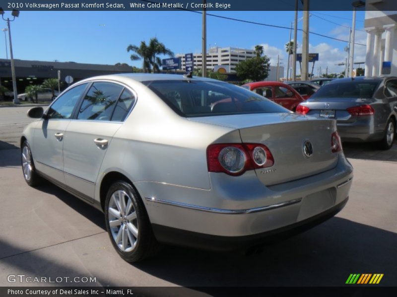 White Gold Metallic / Cornsilk Beige 2010 Volkswagen Passat Komfort Sedan