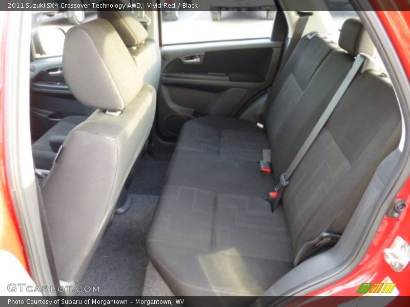 Vivid Red / Black 2011 Suzuki SX4 Crossover Technology AWD