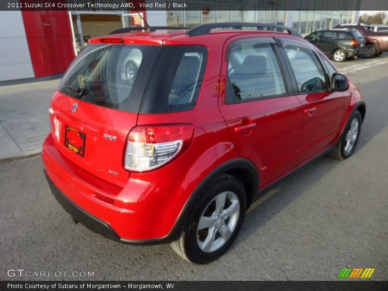 Vivid Red / Black 2011 Suzuki SX4 Crossover Technology AWD