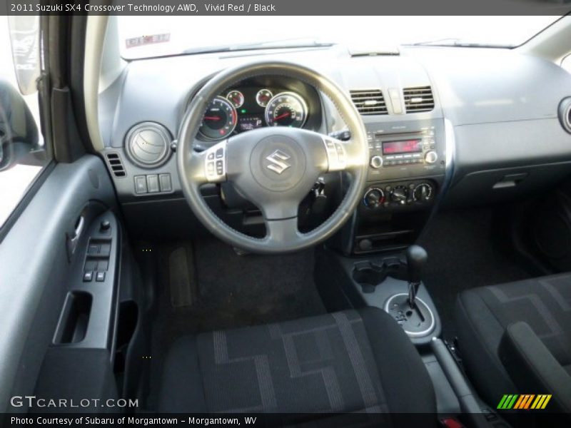 Vivid Red / Black 2011 Suzuki SX4 Crossover Technology AWD