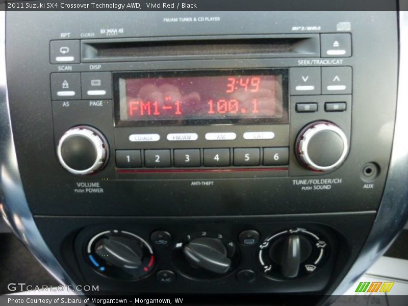 Vivid Red / Black 2011 Suzuki SX4 Crossover Technology AWD