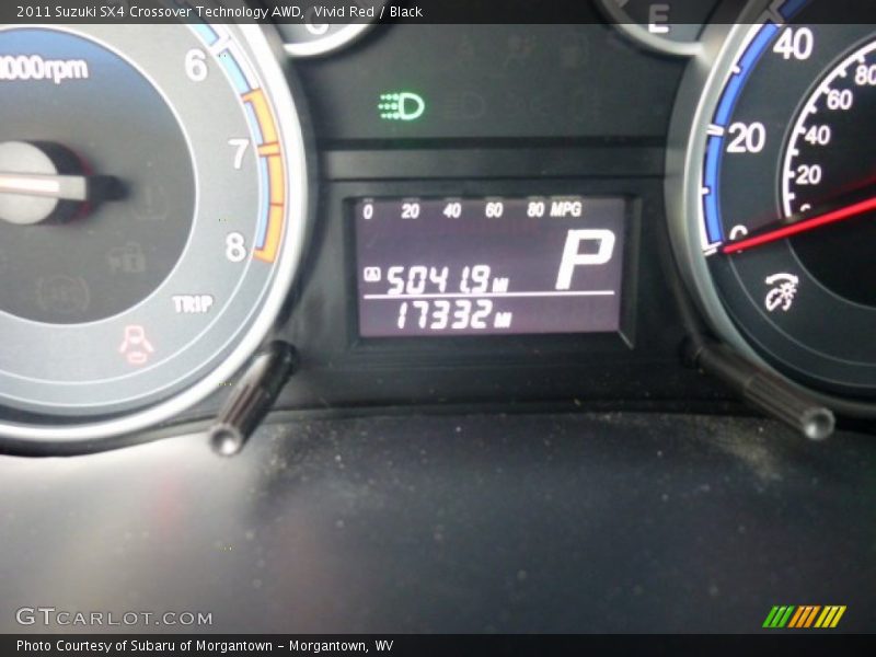 Vivid Red / Black 2011 Suzuki SX4 Crossover Technology AWD