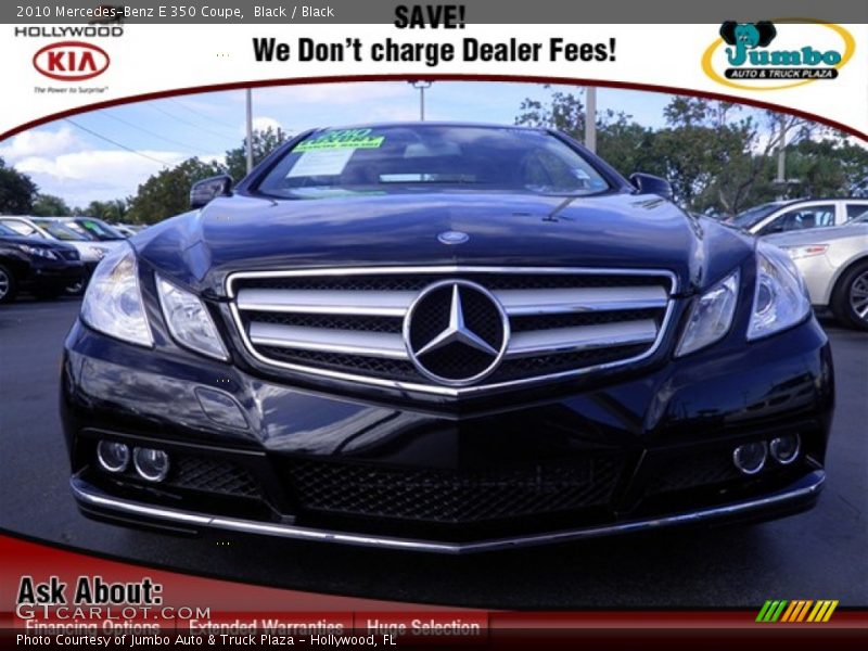 Black / Black 2010 Mercedes-Benz E 350 Coupe