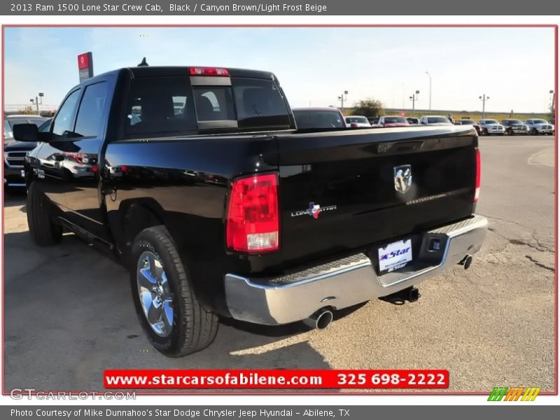 Black / Canyon Brown/Light Frost Beige 2013 Ram 1500 Lone Star Crew Cab