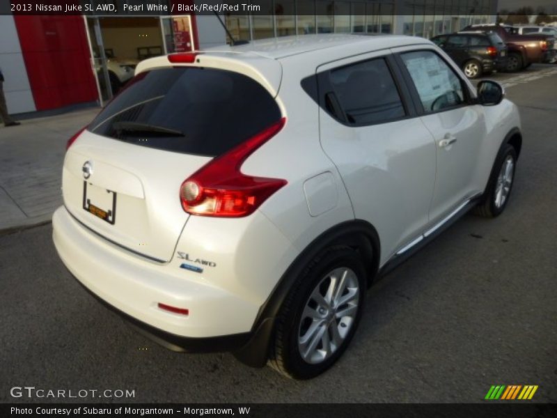 Pearl White / Black/Red/Red Trim 2013 Nissan Juke SL AWD