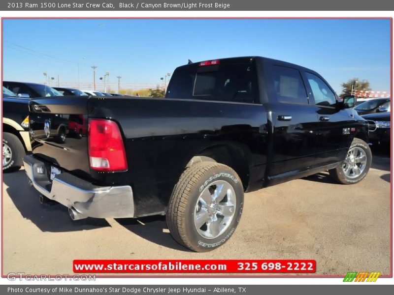 Black / Canyon Brown/Light Frost Beige 2013 Ram 1500 Lone Star Crew Cab