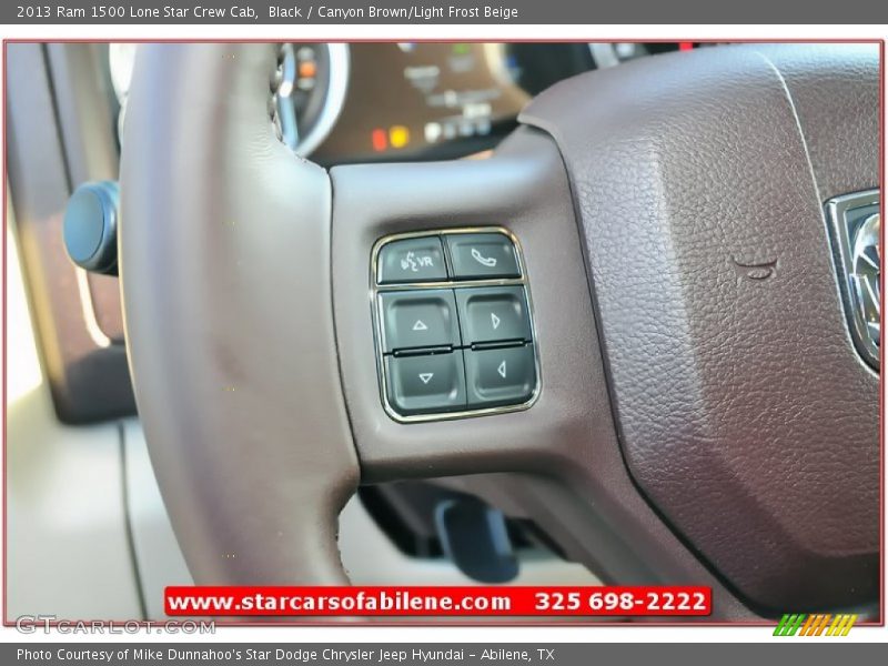 Black / Canyon Brown/Light Frost Beige 2013 Ram 1500 Lone Star Crew Cab