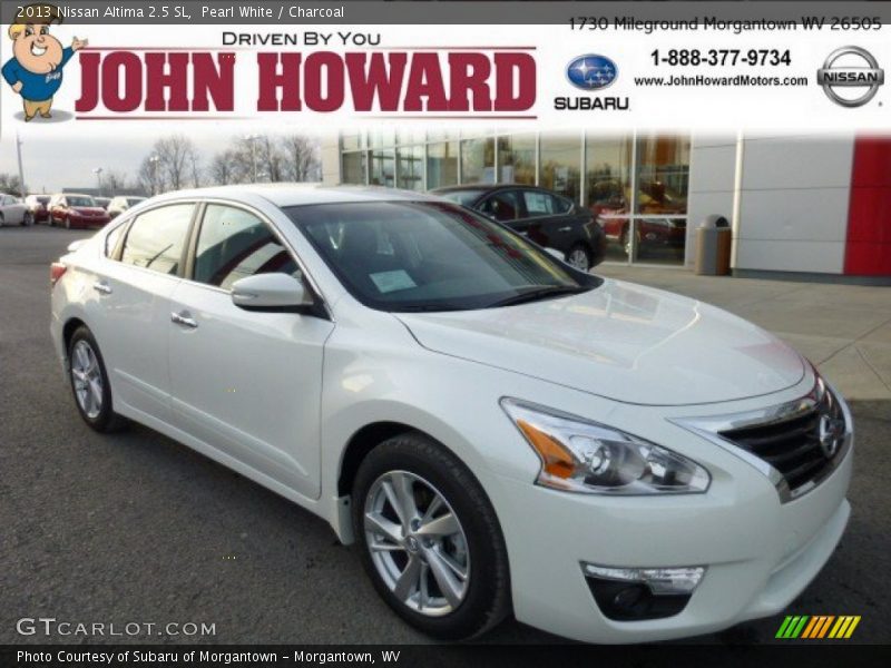 Pearl White / Charcoal 2013 Nissan Altima 2.5 SL