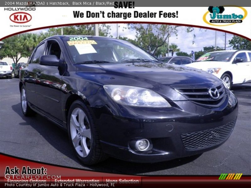 Black Mica / Black/Red 2004 Mazda MAZDA3 s Hatchback