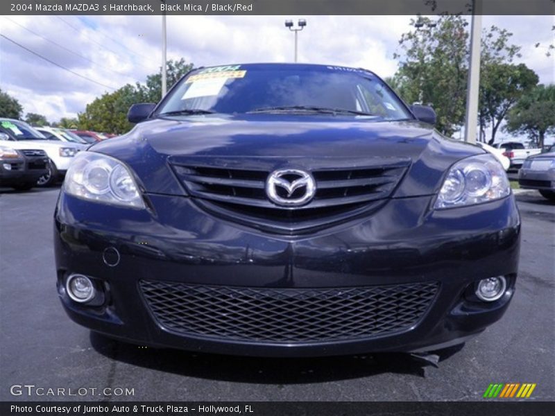 Black Mica / Black/Red 2004 Mazda MAZDA3 s Hatchback