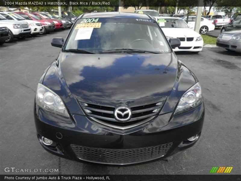 Black Mica / Black/Red 2004 Mazda MAZDA3 s Hatchback