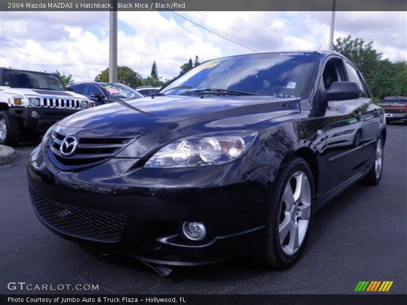 Black Mica / Black/Red 2004 Mazda MAZDA3 s Hatchback