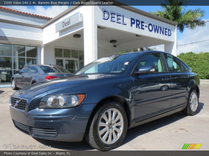 Barents Blue Metallic / Dark Beige/Quartz Leather 2005 Volvo S40 2.4i