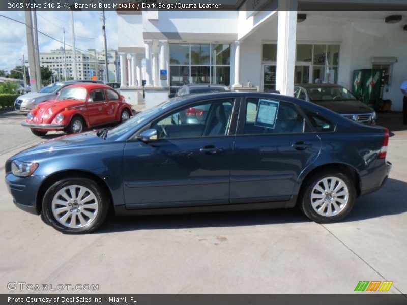 Barents Blue Metallic / Dark Beige/Quartz Leather 2005 Volvo S40 2.4i