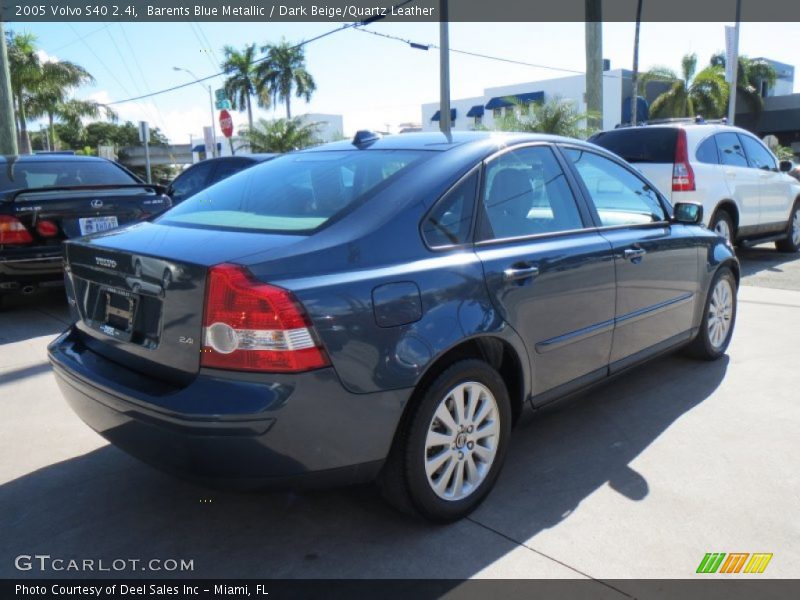 Barents Blue Metallic / Dark Beige/Quartz Leather 2005 Volvo S40 2.4i