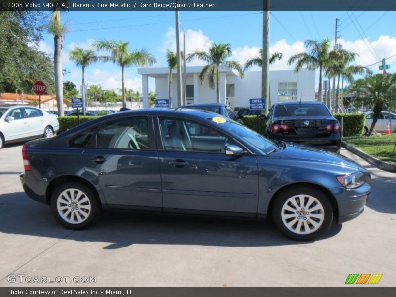 Barents Blue Metallic / Dark Beige/Quartz Leather 2005 Volvo S40 2.4i