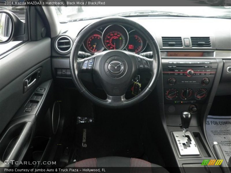 Black Mica / Black/Red 2004 Mazda MAZDA3 s Hatchback