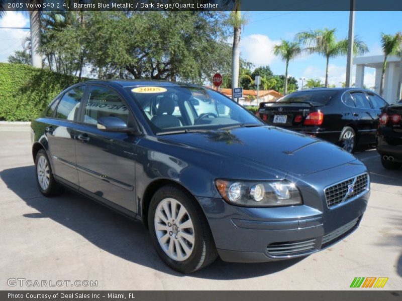 Barents Blue Metallic / Dark Beige/Quartz Leather 2005 Volvo S40 2.4i