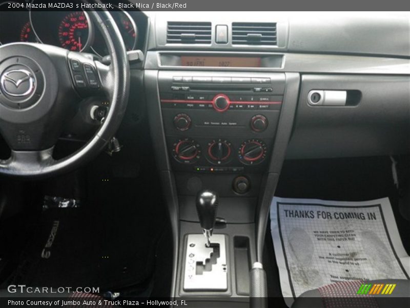 Black Mica / Black/Red 2004 Mazda MAZDA3 s Hatchback