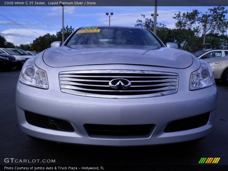 Liquid Platinum Silver / Stone 2008 Infiniti G 35 Sedan