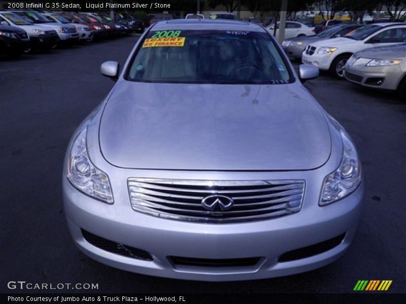 Liquid Platinum Silver / Stone 2008 Infiniti G 35 Sedan