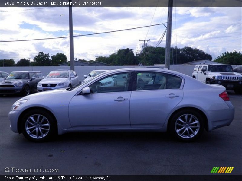 Liquid Platinum Silver / Stone 2008 Infiniti G 35 Sedan