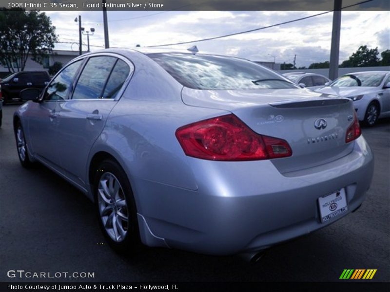 Liquid Platinum Silver / Stone 2008 Infiniti G 35 Sedan